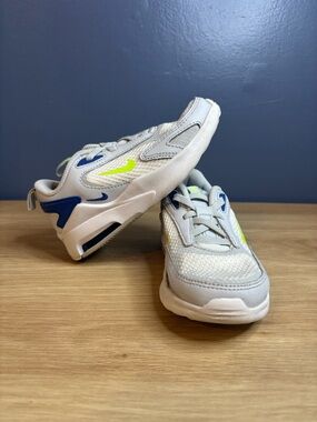 Kids Athletic Sneakers in White and Neon Yellow